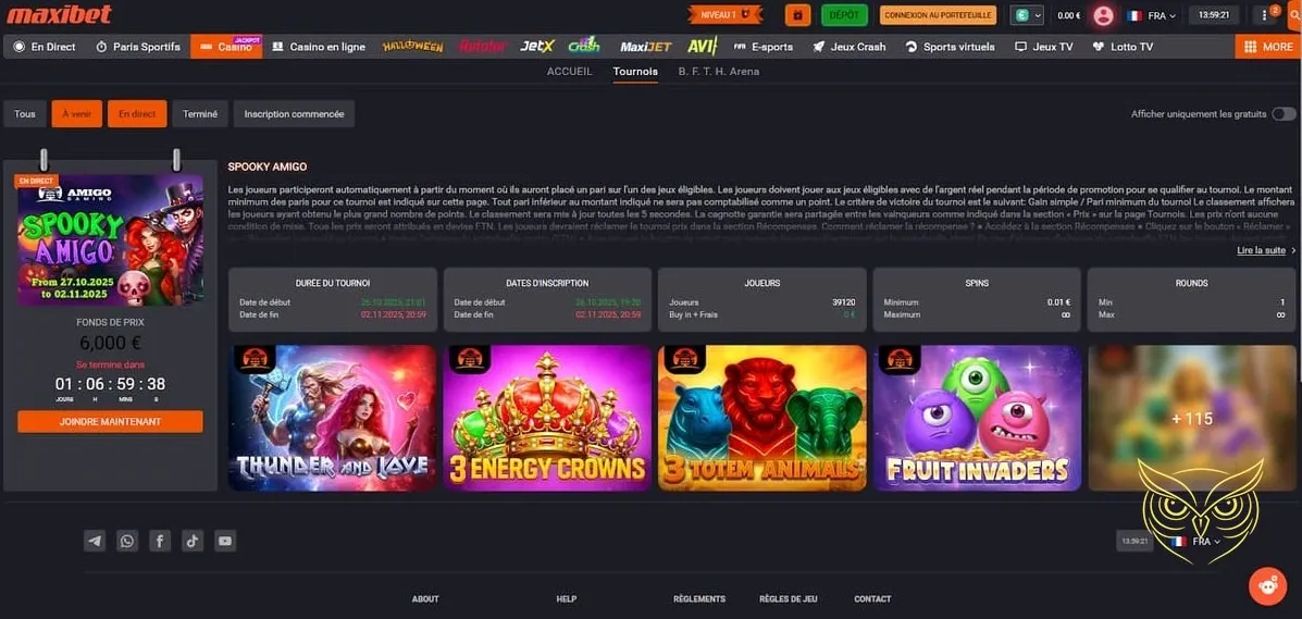 Icône pour l'inscription MaxiBet Casino