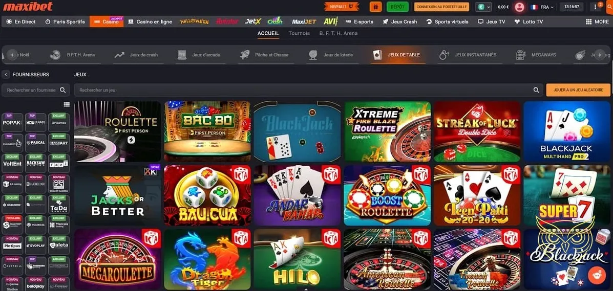 Icône de la section Live Casino MaxiBet
