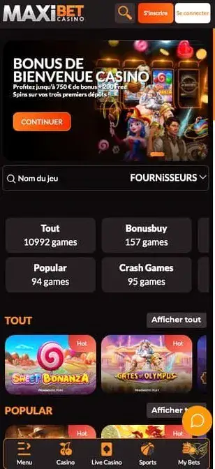Icône de l'application mobile MaxiBet Casino