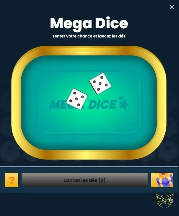 Icône fonction de staking Mega Dice Casino