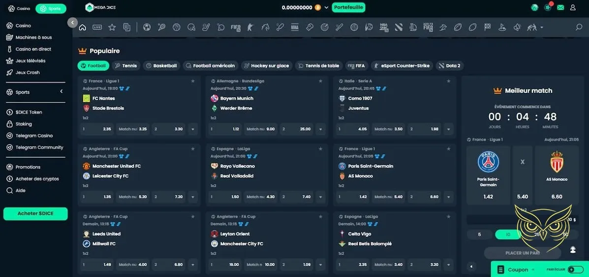 Icône méthodes de dépôt Mega Dice Casino