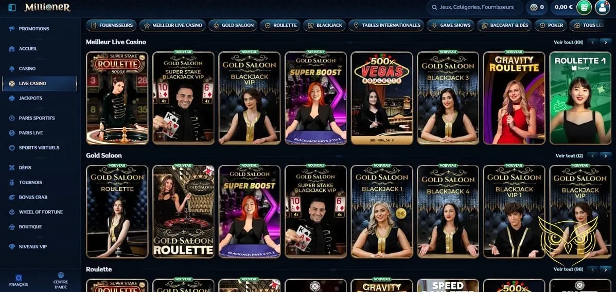 Icône de la page Promotions Millioner Casino