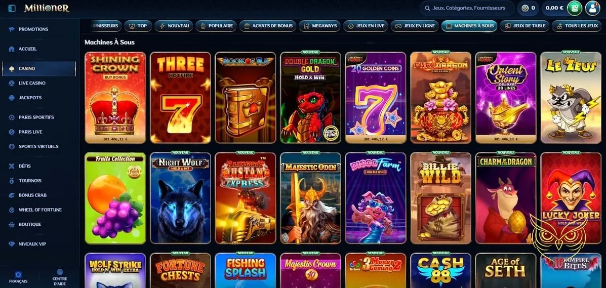 Icône des défis proposés par Millioner Casino