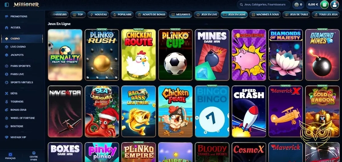 Bannière de la promotion Bonus Crab Millioner Casino