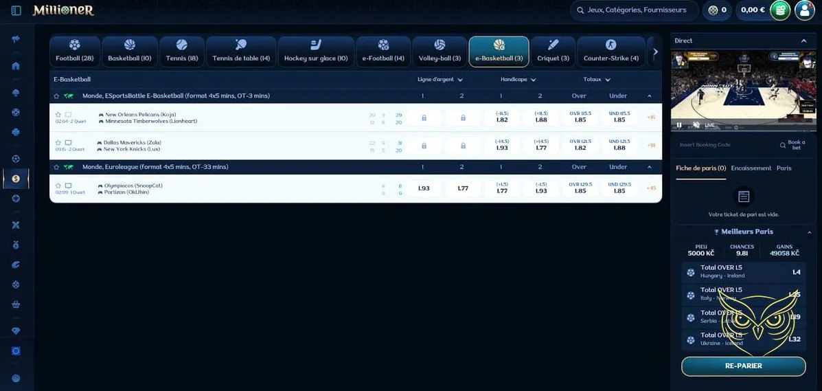 Illustration de la Roue de la Fortune Millioner Casino