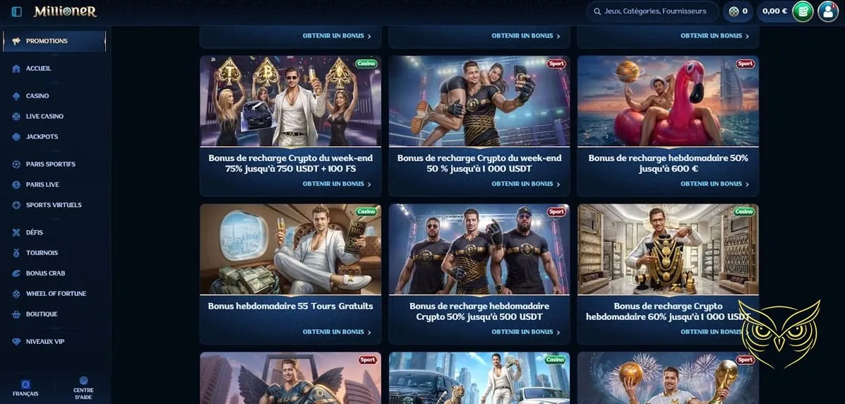 Icône pour les dépôts Millioner Casino