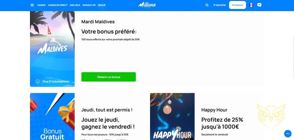 Capture d'écran des machines à sous Millionz Casino