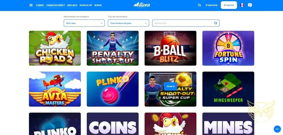 Capture d'écran du processus de dépôt Millionz Casino