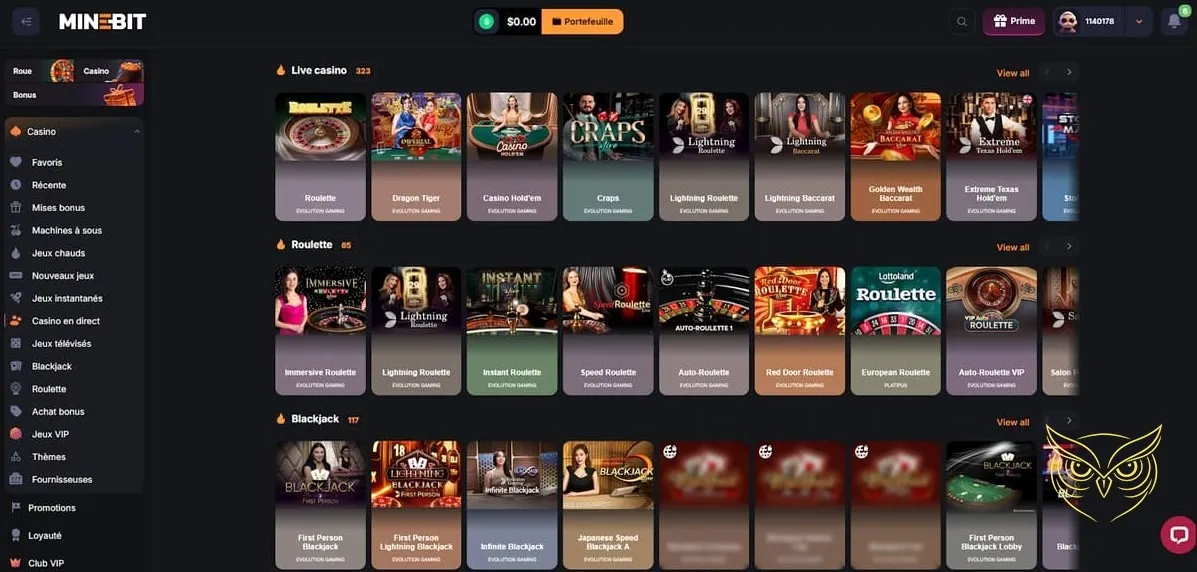 Icône des promotions Minebit Casino