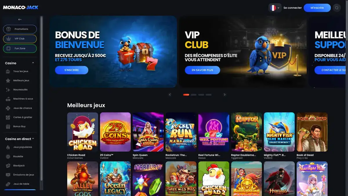 Visuel principal du casino MonacoJack