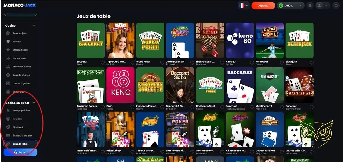 Icône du club VIP MonacoJack Casino