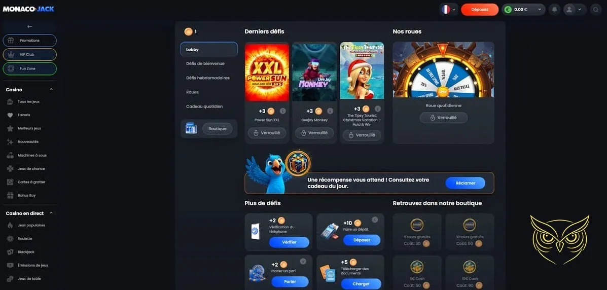 Icône du bonus de bienvenue MonacoJack Casino