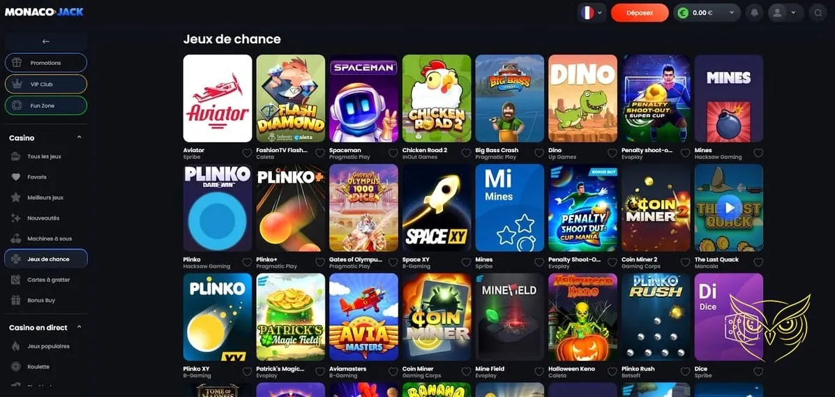 Icône de la boutique du MonacoJack Casino