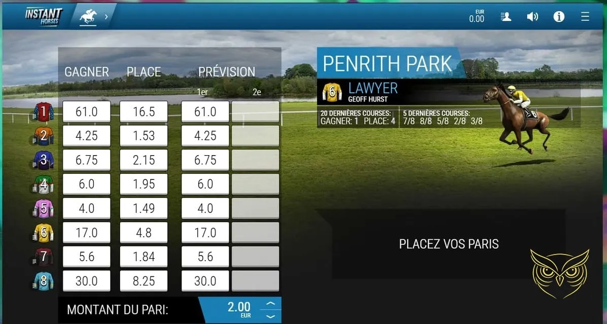 Liste des tournois actifs Mond Casino