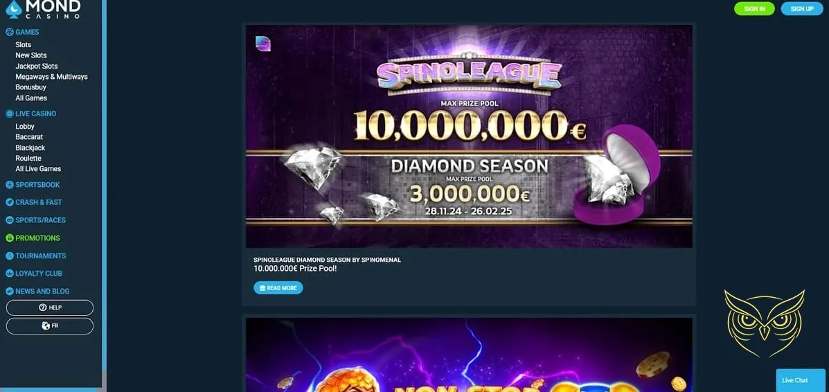 Information sur les questions crypto Mond Casino