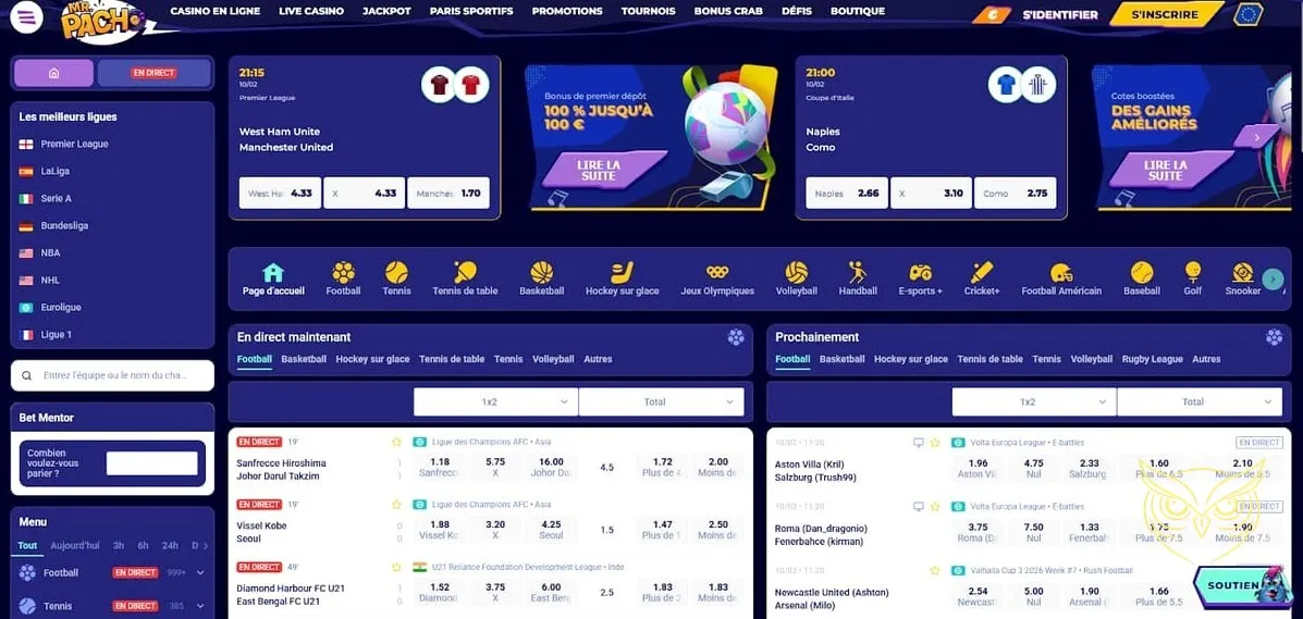 Mini-jeu Bonus Crab disponible sur MrPacho Casino