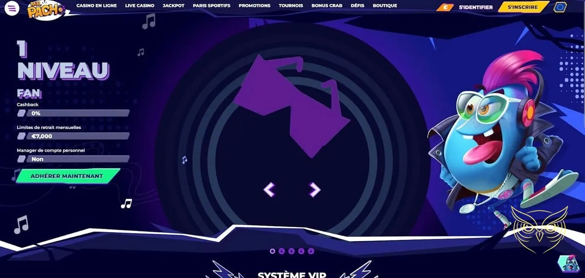 Formulaire d'inscription au casino MrPacho