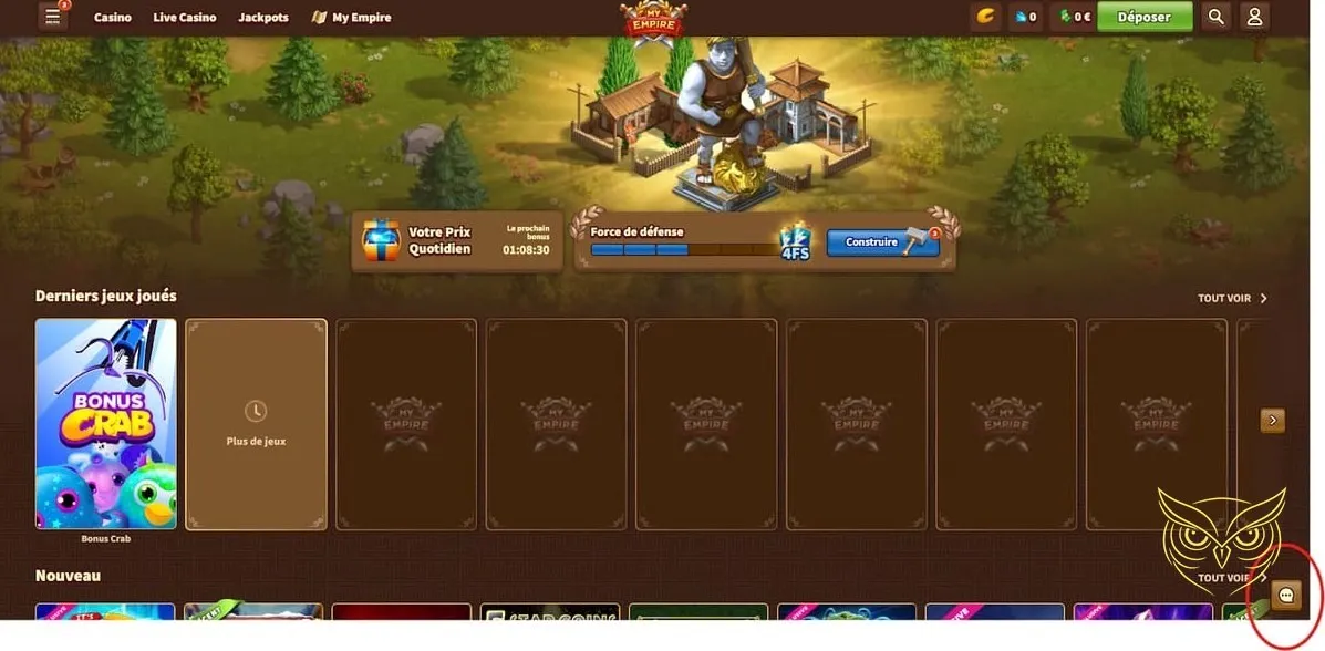 Page d'échange du marché de récompenses My Empire