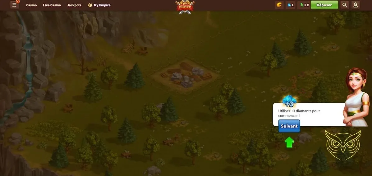 Interface du mini-jeu City Builder My Empire Casino