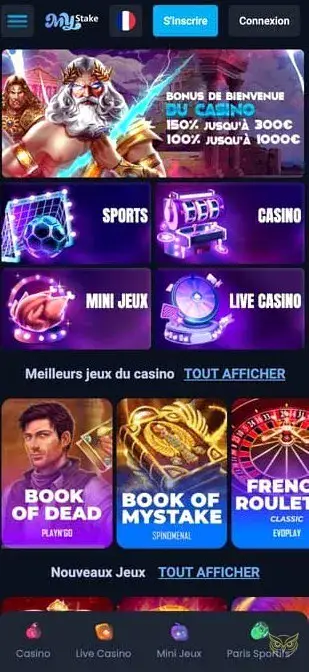 Icône de l'application mobile MyStake Casino.