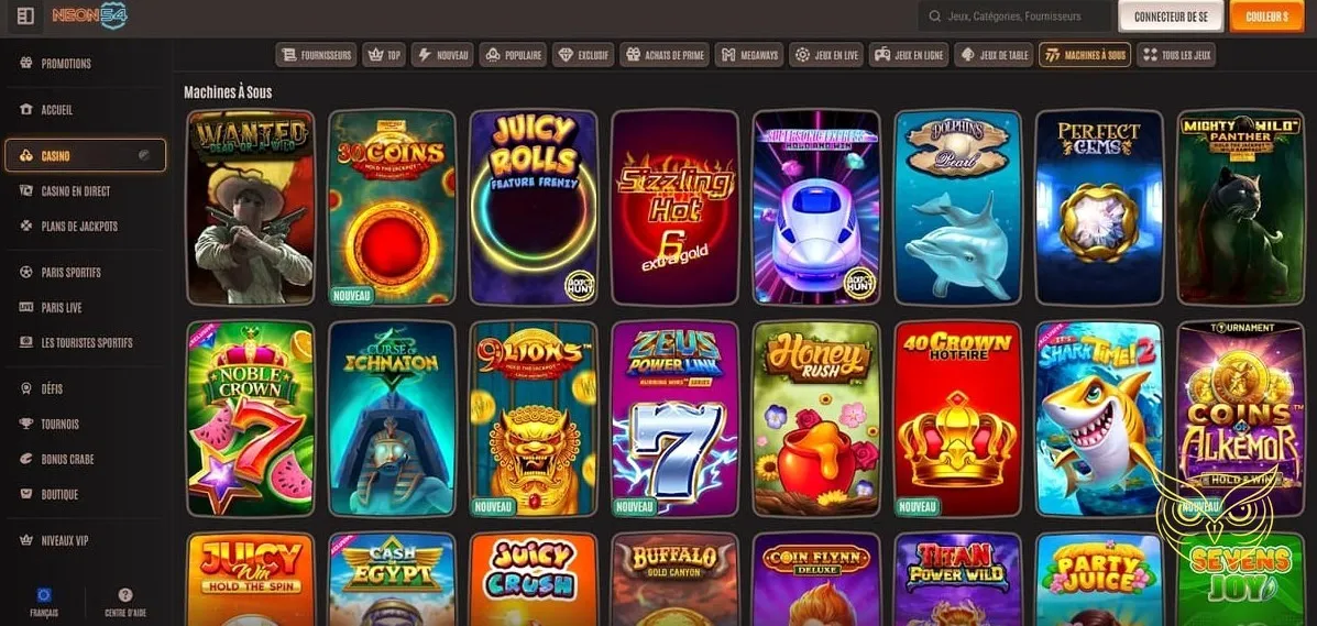 Visuel du bonus Crab du Neon54 Casino.