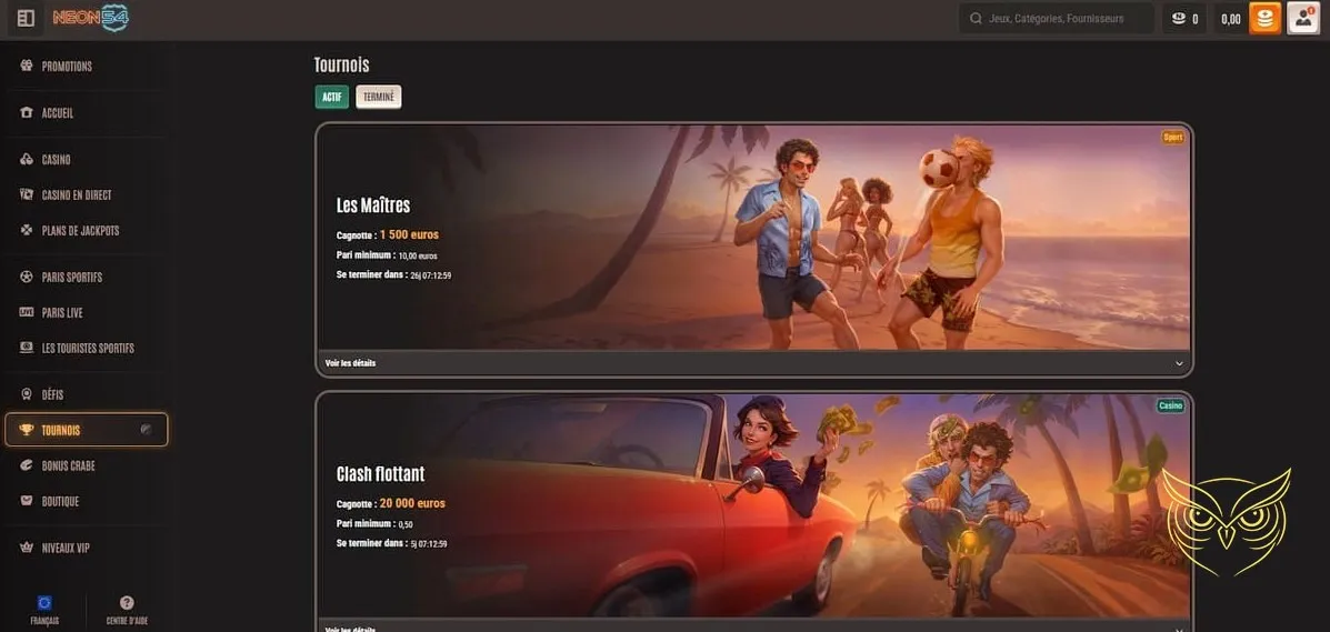 Symbole du centre d'aide de Neon54 Casino.