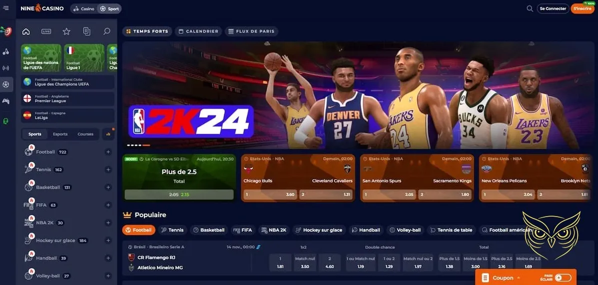 Icône d'accès à la FAQ Nine Casino