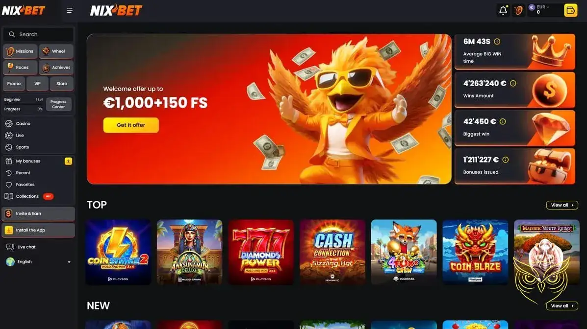 Logo officiel de Nixbet Casino.