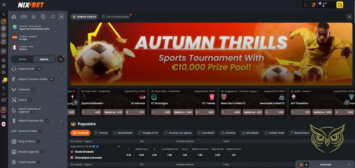 Capture du programme VIP du casino Nixbet