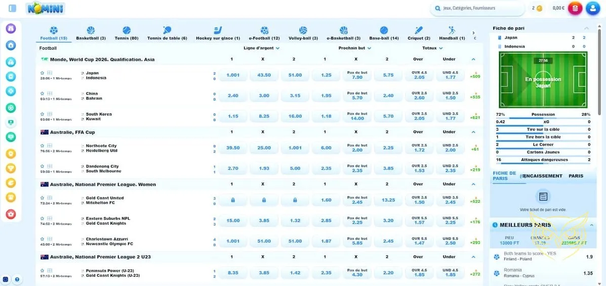 Icône de la boutique du casino Nomini.