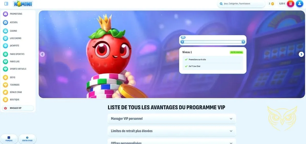 Icône du processus d'inscription Nomini Casino.