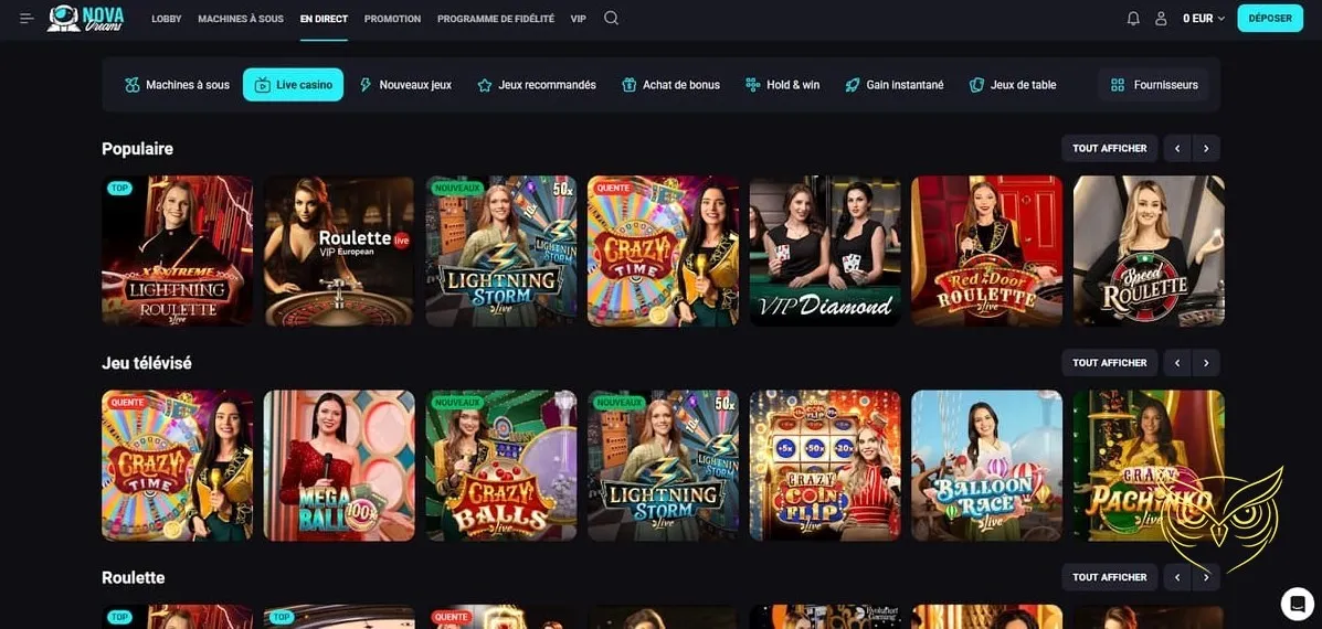 Icône du programme de fidélité NovaDreams Casino.