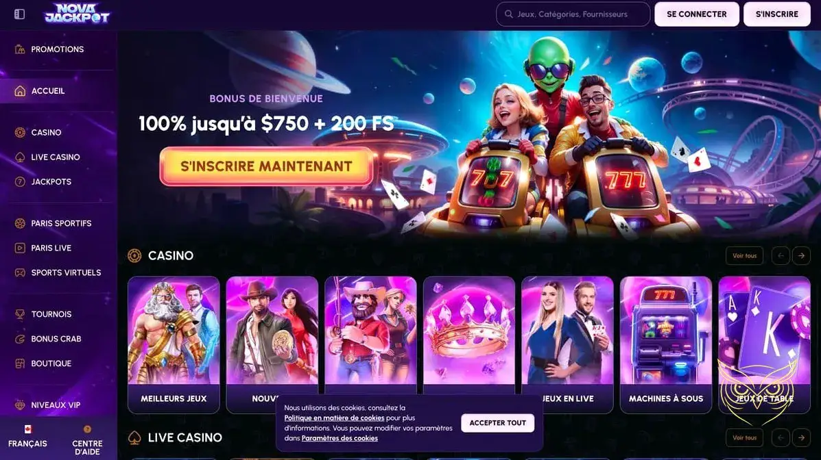 Logo officiel du casino Novajackpot