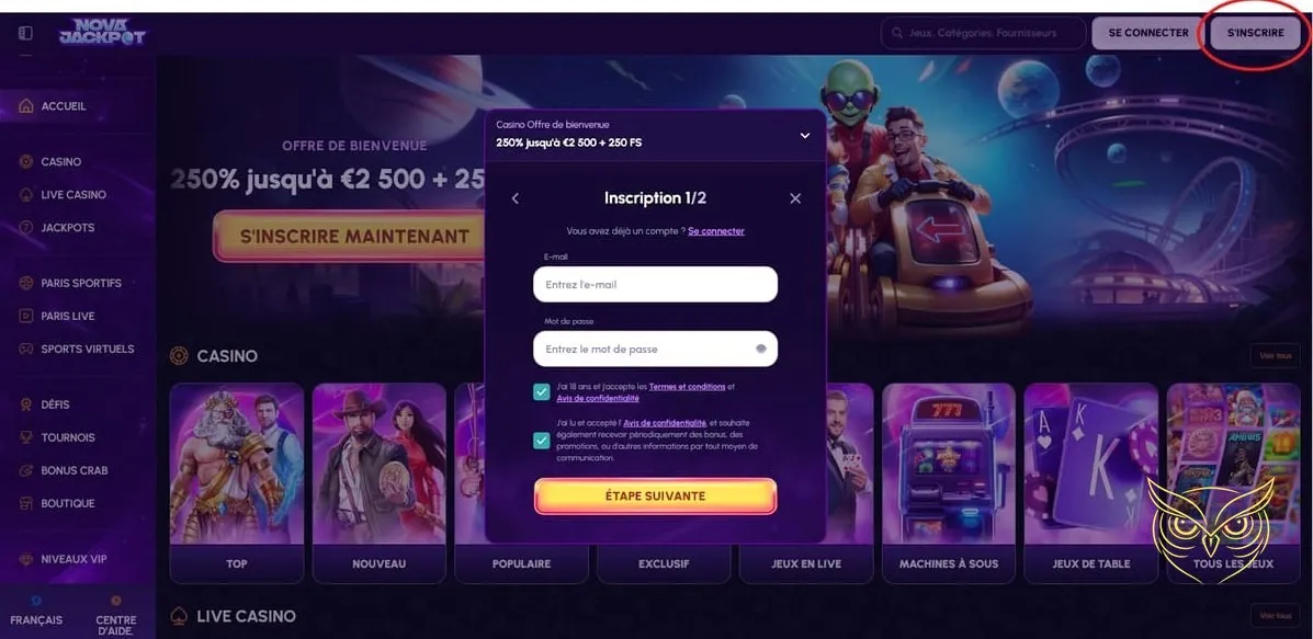 Sélection de jeux de sports virtuels NovaJackpot