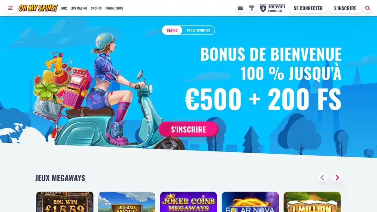 Logo officiel du casino OhMySpins.