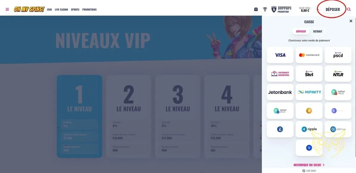 Icône des ligues virtuelles OhMySpins Casino.