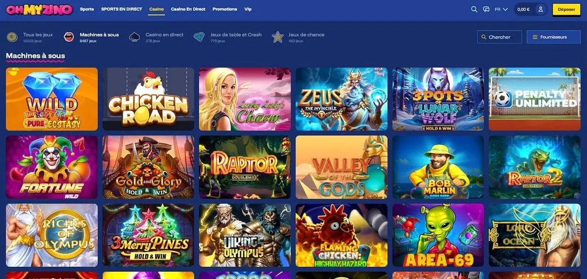 Offres bonus hebdomadaires OhMyZino Casino