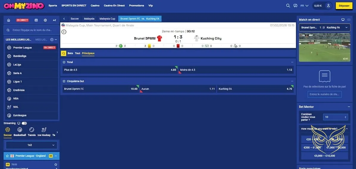 Promotions bonus hebdomadaires sport OhMyZino