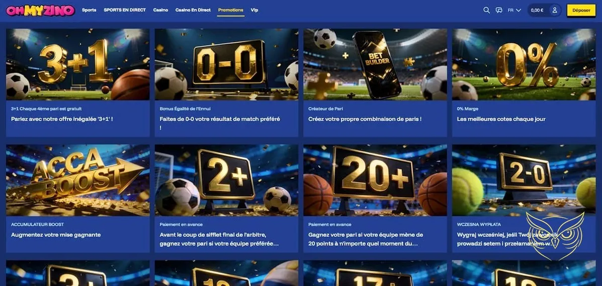 Sélection de jeux de table du casino OhMyZino