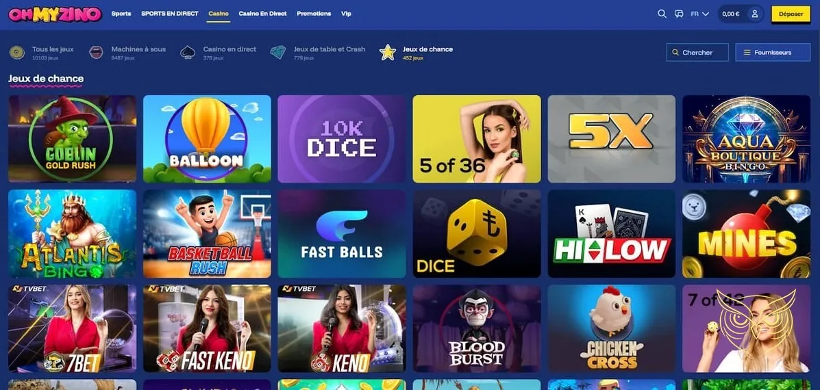 Programme de fidélité VIP OhMyZino Casino