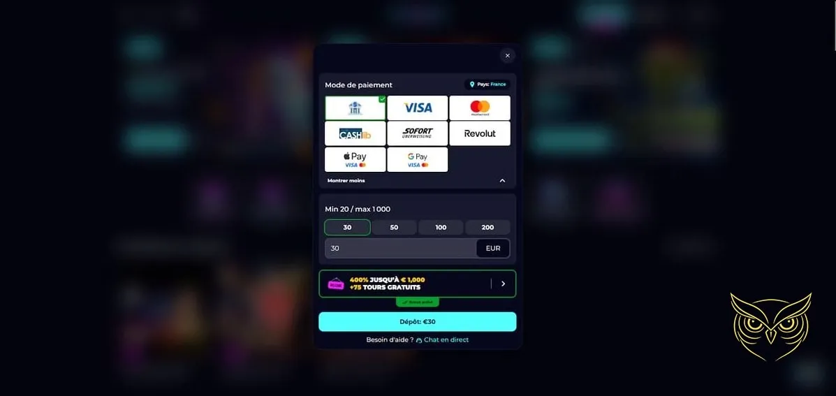 Catégorie jeux machines à sous PartySpinz Casino