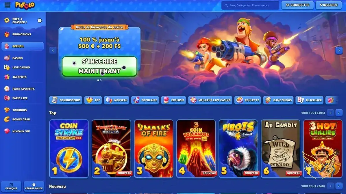 Logo officiel du casino Pistolo