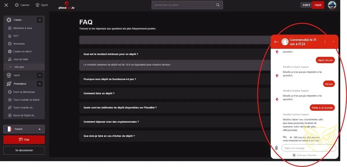 Icône de la section Paris en direct Placebet