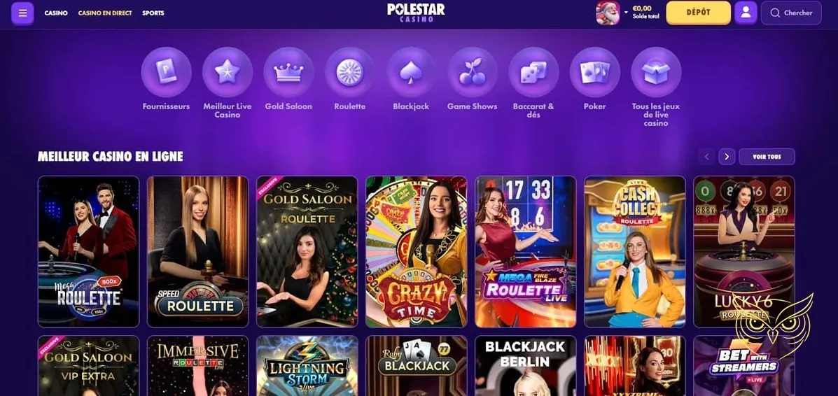 Icône des tournois de casino disponibles Polestar