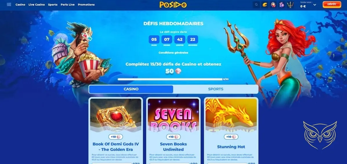 Section dédiée aux paris sportifs Posido