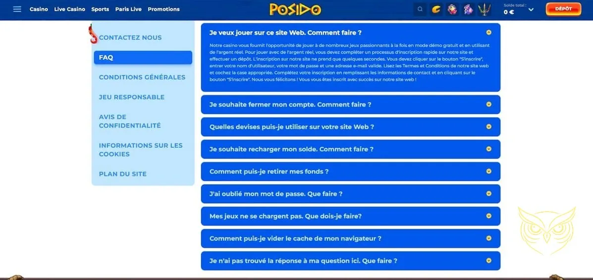 Icône du bonus de bienvenue Posido