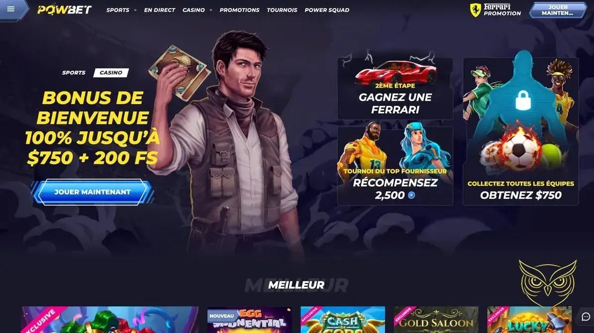 Logo officiel du casino en ligne Powbet