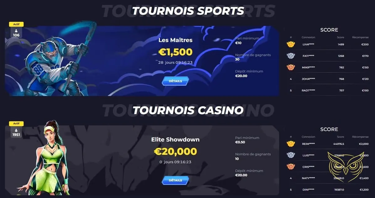 Page d'inscription pour le casino Powbet