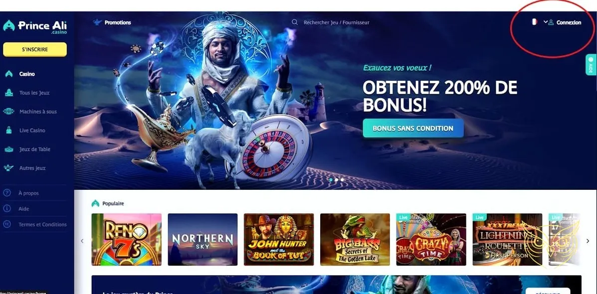 Icône des bonus et promotions Prince Ali