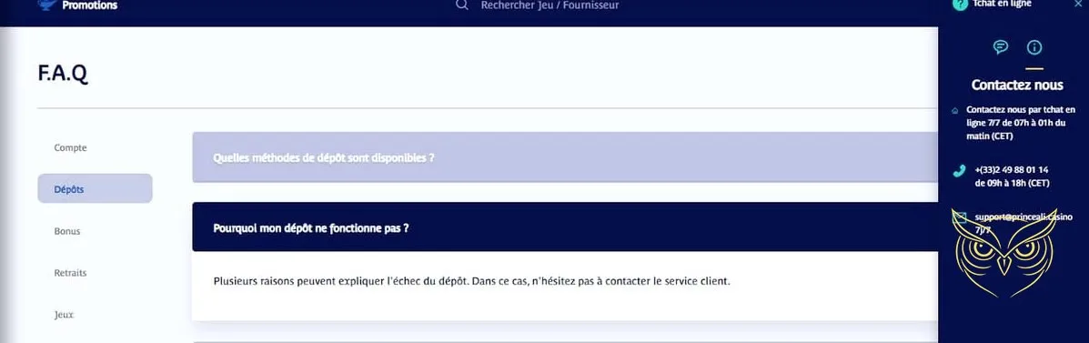 Icône de la section FAQ Prince Ali